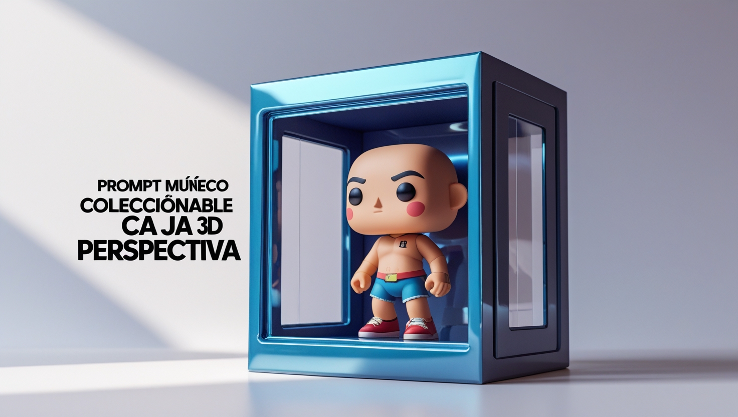 Prompt Muñeco Coleccionable Caja 3D Perspectiva