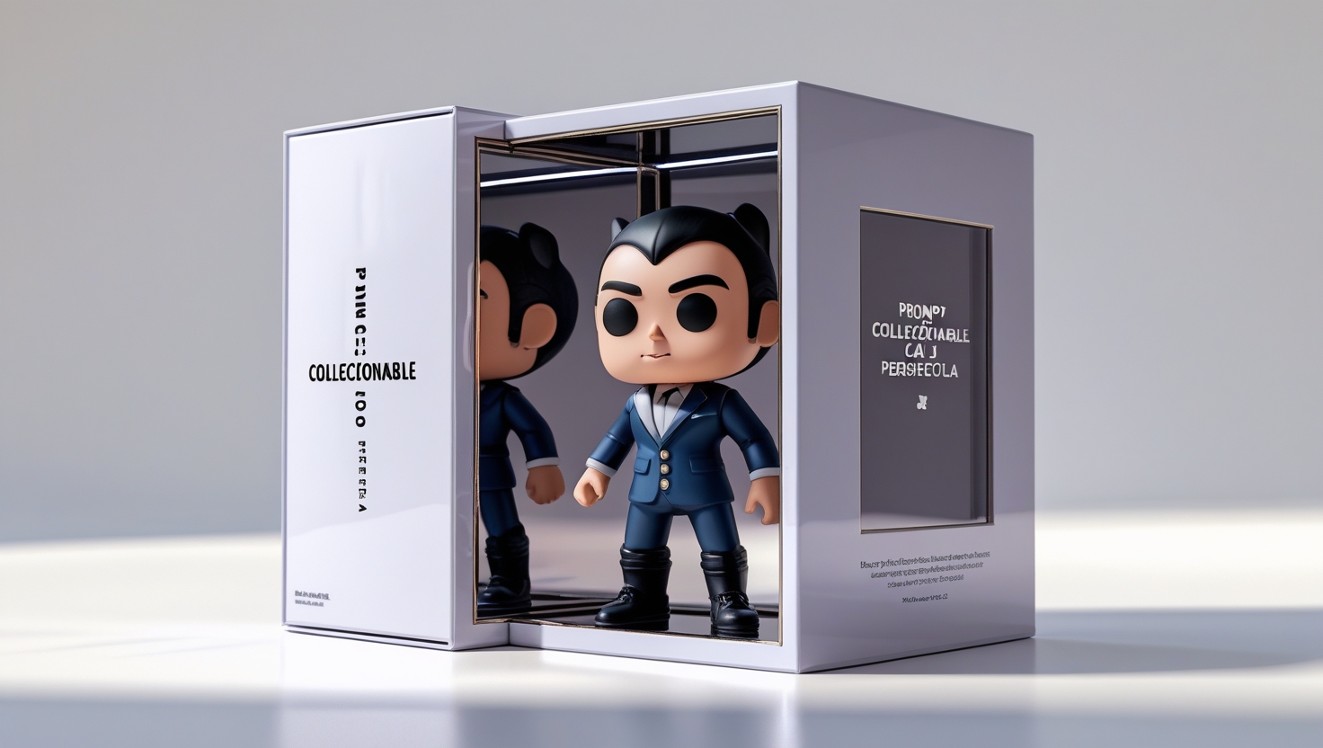 Prompt Muñeco Coleccionable Caja 3D Perspectiva