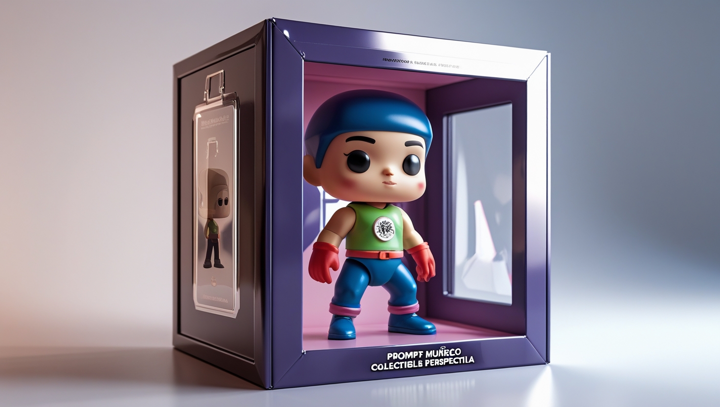 Prompt Muñeco Coleccionable Caja 3D Perspectiva