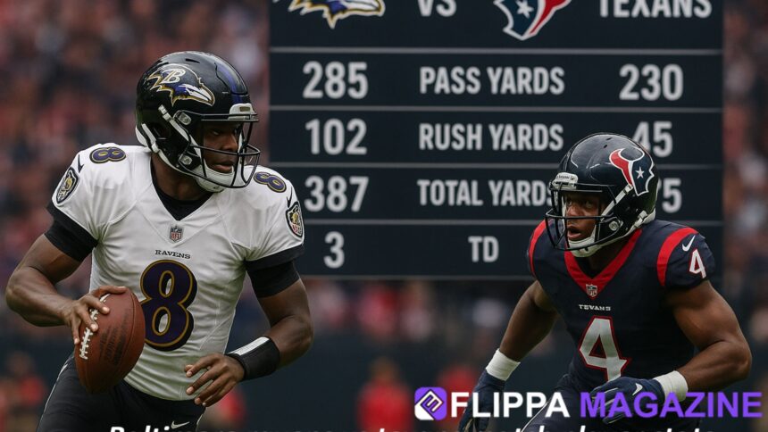 Baltimore Ravens vs Texans Match Player Stats